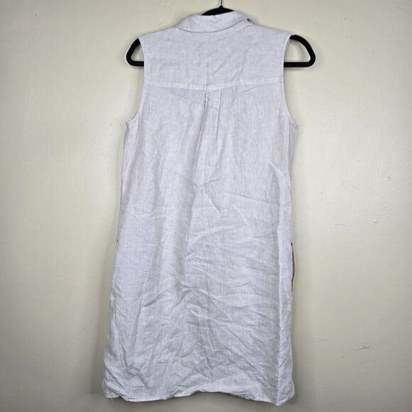 Tahari cream linen dress size M - Picture 5 of 7